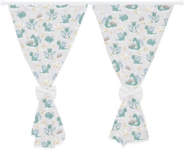ZASŁONY ZASŁONKI DO POKOJU DZIECKA OZDOBNE + KOKARDA 155cm 2szt BABYMAM