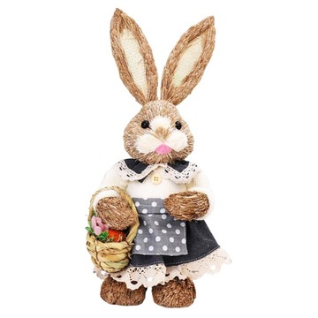 14-дюймовый соломенный пасхальный кролик, рисунок ручной работы в стиле C, реквизит для фотографий