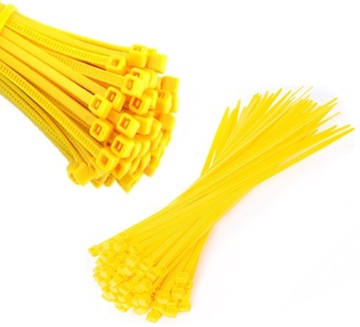 ŻÓŁTE OPASKI ZACISKOWE OPASKI KABLOWE TRYTYTKI TRYTKI 2,5x80 mm 100x