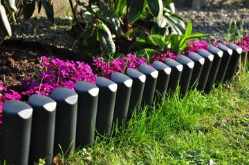 Антрацитовый садовый частокол WYSOKA - ПОЛЬША - Бордюр для газона - КАЧЕСТВО