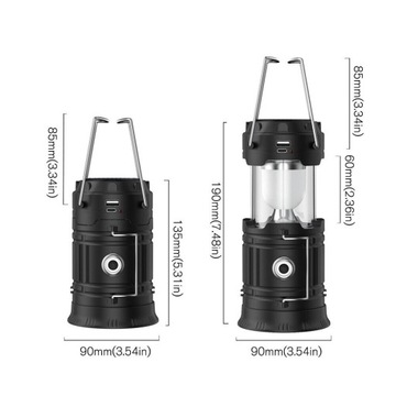 КЕМПИНГОВАЯ ЛАМПА СВЕТОДИОДНЫЙ СОЛНЕЧНЫЙ ФАКЕЛ 2в1 POWERBANK USB ЦВЕТА