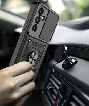 Чехол для Samsung A54 5G ARMOR SLIDE RING + GLASS