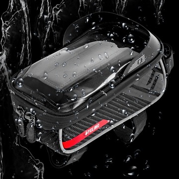 РОЗЕТКА ДЛЯ ВЕЛОСИПЕДА СУМКА ДЛЯ ВЕЛОСИПЕДА ВОДОНЕПРОНИЦАЕМАЯ ДЛЯ РАМЫ, ЧЕХОЛ С ВЫДВИЖНОЙ РУЧКОЙ, 1 Л