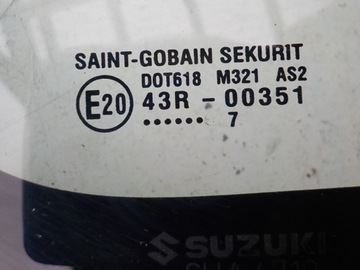 SEDICI SUZUKI SX4 06- SKLO (OKNO) KAROSERIE LEVÝ ZADNÍ 07R