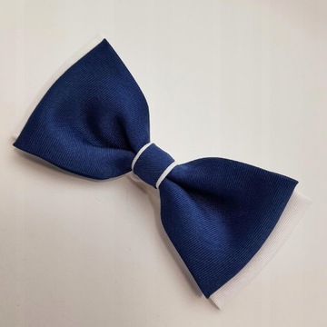 ГАЛСТУК-БАБОЧКА ПРИЧИНЕНИЯ, ТЕМНО-СИНИЙ, БЕЛЫЙ ГАЛСТУК-БАБОЧКА С КАРМАНОМ В Клетку