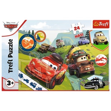Puzzle 24 Maxi Wesołe Auta Cars 14352 Trefl