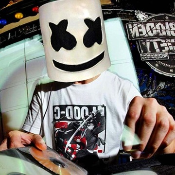 DJ MASK LED MARSHMALLOW ИЗ ПЕНЫ КАПЮШОН С ПОДСВЕТКОЙ ДЛЯ ВЕЧЕРИНКИ MASKIPL