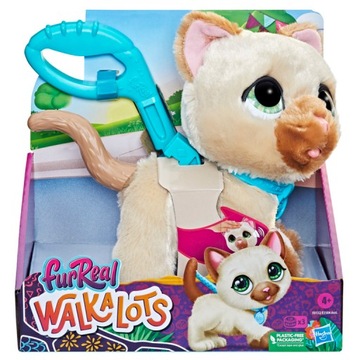 HASBRO Fur Real Friends Walkalots Chodzący Kotek Na Smyczy dźwięki F8132