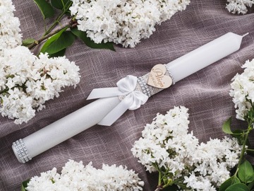 СВЕЧА ДЛЯ ПРИЧАСТИЯ С ГРАВИРОВКОЙ + Футляр