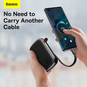 Baseus Power Bank 20000 мАч Qpow Pro — USB + TypeC — PD22,5 Вт с кабелем Type C