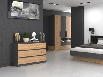 Komoda Malwa Antracyt 120 x 30 x 75 cm