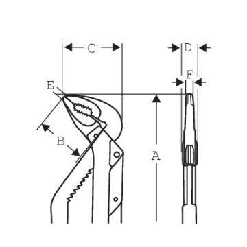 Регулируемые клещи ERGO 210 мм, 11 положений регулировки BAHCO