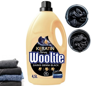 WOOLITE PŁYN PIORĄCY DARK KERATIN 4,5L/75 PRAŃ
