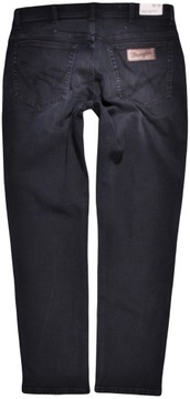 WRANGLER spodnie STRAIGHT high waist NAVY jeans TEXAS SLIM _ W36 L32