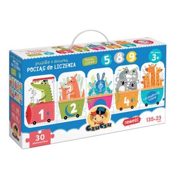 CzuCzu Puzzle z dziurką Pociąg do liczenia 3+