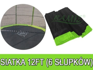 Siatka ochronna SkyRamiz Zielony do trampoliny ogrodowej 366cm/12FT 6 tunel