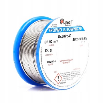 CYNA Z TOPNIKIEM CYNEL SN60PB40-SW26 1,00 250G