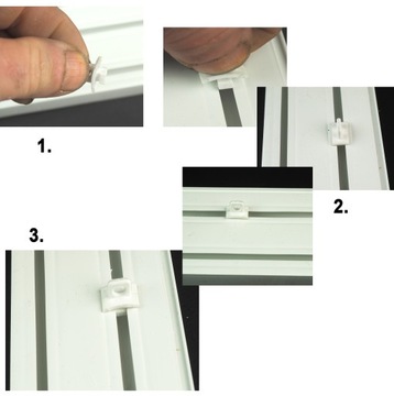 ЗАМОК-БАБОЧКА, КАРДИНА ДЛЯ ШТОР, РЕЛЬСЫ ПВХ, СТОППЕР, 10 ШТ.