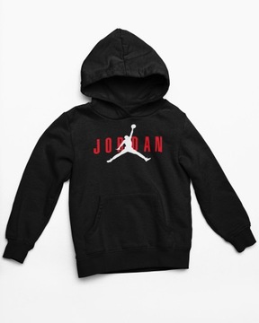 Bluza Męska Kangurka z Kapturem Sportowa JORDAN Hoodie Czarna Rozm. S