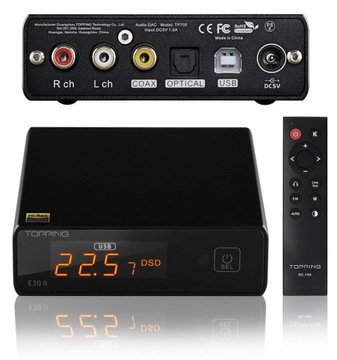 Konwerter Przetwornik DAC Topping E30 II - czarny