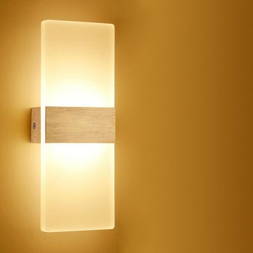 Lampa Kinkiet Ścienna LED 12W Ciepłe Światło Korytarz Kinkiet Oszczędność
