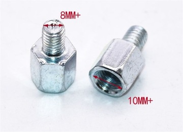 ПЕРЕХОДНИК ЗЕРКАЛА УМЕНЬШЕНИЕ РЕЗЬБЫ С M8 НА M10 СПРАВА