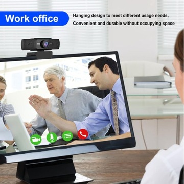 Kamera internetowa z mikrofonem, kamera internetowa 1080P do komputera stacjonarnego/laptopa, komputer do transmisji strumieniowej