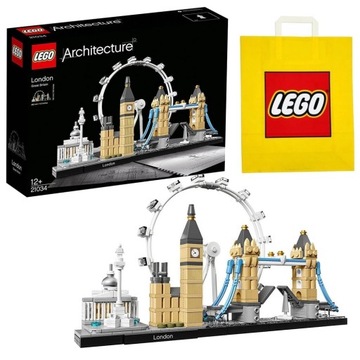 LEGO BLOCKS ARCHITECTURE 21034 Город ЛОНДОН + СУМКА LEGO