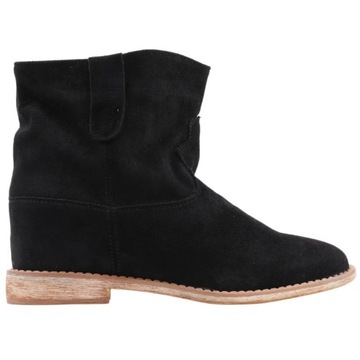 БОТИНКИ ЖЕНСКИЕ УТЕПЛЕННЫЕ НА КАБЛУКЕ, ОСЕНЬ-ЗИМНЯЯ ОБУВЬ НА МОЛНИИ, ЧЕРНЫЕ