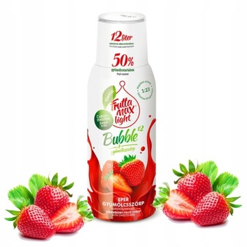Сироп для газировки FruttaMax STRAWBERRY LIGHT, карбонизатор 500 мл на 12л