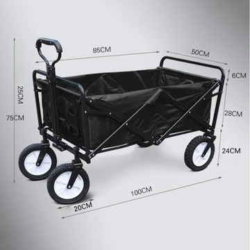 Переносная складная тележка, регулируемая ручка,