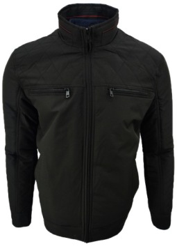 КУРТКА МУЖСКАЯ ЧЕРНАЯ ОСЕННЯЯ ПЕРЕХОДНАЯ, ПРЯМАЯ XXXL 3XL 071