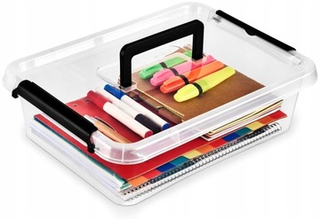 POJEMNIK PLASTIKOWY Z POKRYWKĄ RĄCZKĄ DOMOWY MOXOM SIMPLESTORE 8,5 L