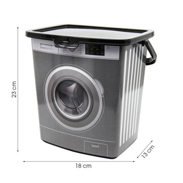 КОНТЕЙНЕР ДЛЯ МОЮЩИХ СРЕДСТВ МОЮЩИЕ ПОРОШКИ КАПСУЛЫ 5Л ЗАКРЫТЫЙ С РУЧКОЙ