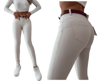 Jeansy spodnie damskie M. Sara modelujące + pasek gratis push up XS/34