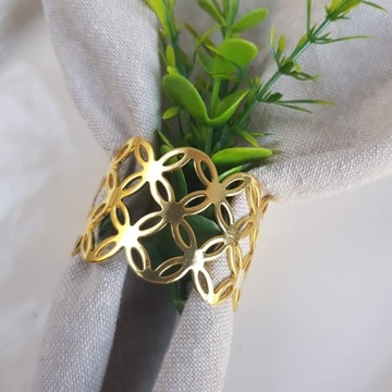 Салфетницы с золотыми кольцами, 6 шт.