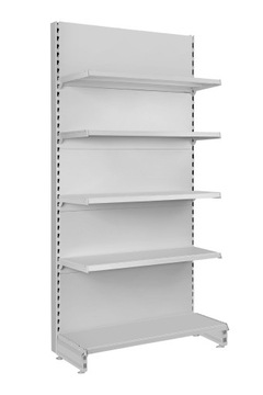 Kompletny regał sklepowy metalowy typ Mago Przyścienny 210x100cm 4 półki 37
