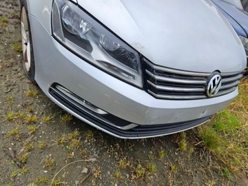 NÁRAZNÍK PŘEDNÍ MASKA VW PASSAT B7 LA7W STŘÍBRNY