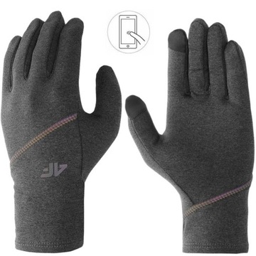RĘKAWICZKI 4F MĘSKIE DAMSKIE ZIMOWE DO SMARTFONU