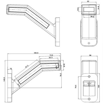 LAMPA ROGOWA DYNAMICZNY KIERUNKOWSKAZ LED WAŚ