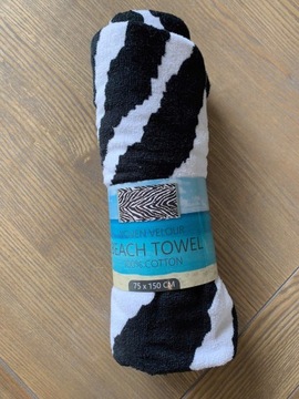 RĘCZNIK PLAŻOWY KĄPIELOWY ZEBRA 75/150 CM AFRYKA
