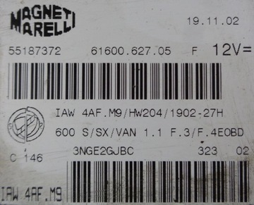 FIAT SEICENTO 02 R 1.1 ŘÍZENÍ MOTORU