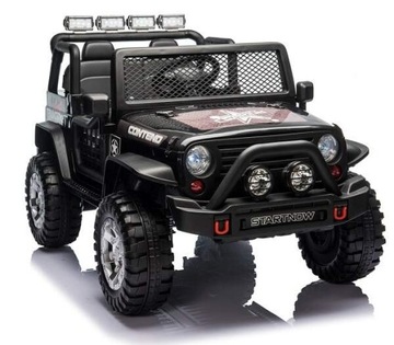 БОЛЬШОЙ ДЕТСКИЙ ДЖИП НА АККУМУЛЯТОРЕ 4x4 Мягкие кожаные колеса из ЭВА