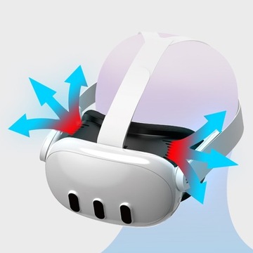 Охлаждающий вентилятор RGB для Oculus Quest 3 — черный