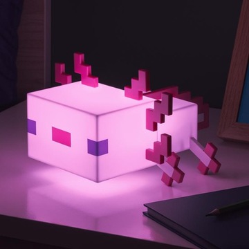 Lampka MINECRAFT Axolotl Multicolor 2 tryby 21cm