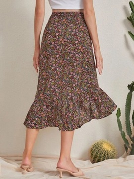 SHEIN АСИММЕТРИЧНАЯ ЮБКА ДЛЯ МАТЕРИ С ЗАВЯЗКОЙ L 917