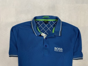 Hugo Boss Polo Męskie Gładkie MOISTURE MANAGER Logo Unikat Klasyk S