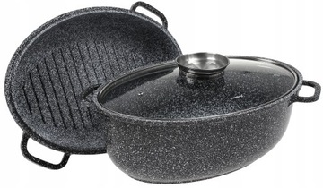 BRYTFANNA Сковорода «Мраморный гусь», 8 л, большая 3 в 1