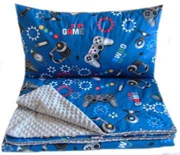 Теплый СТЕКЛО 120х160 + подушка Minky/Хлопковые узоры