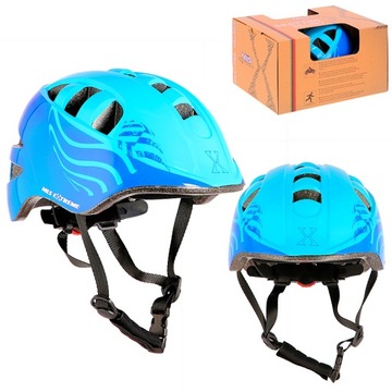 KASK REGULOWANY NA ROLKI ROWER DESKOROLKE DLA DZIECI 48-55 cm NILS EXTREME